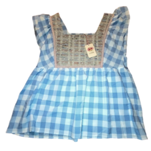 Blue Checkered Women's Top
